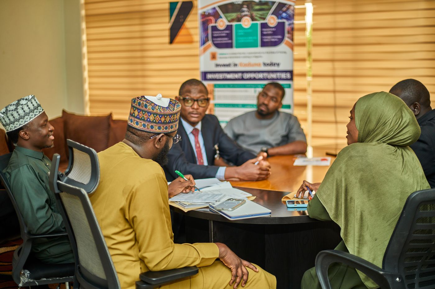 Réunion de travail sur un projet d’investissement à Kaduna, Nigeria